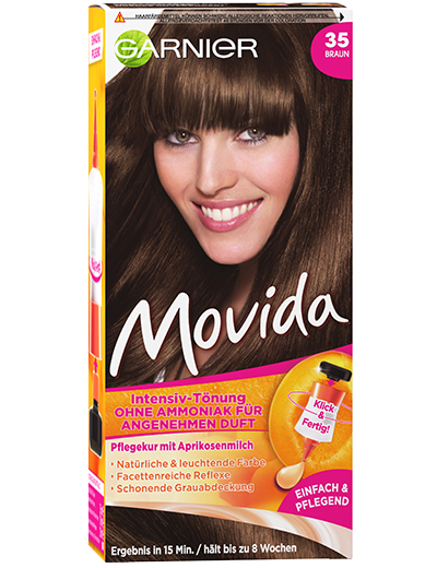 Garnier Movida 35 Braun Produktverpackung Vorderseite
